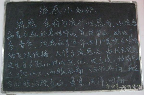 庄浪县永宁乡卫生院2012年12月黑板报图片