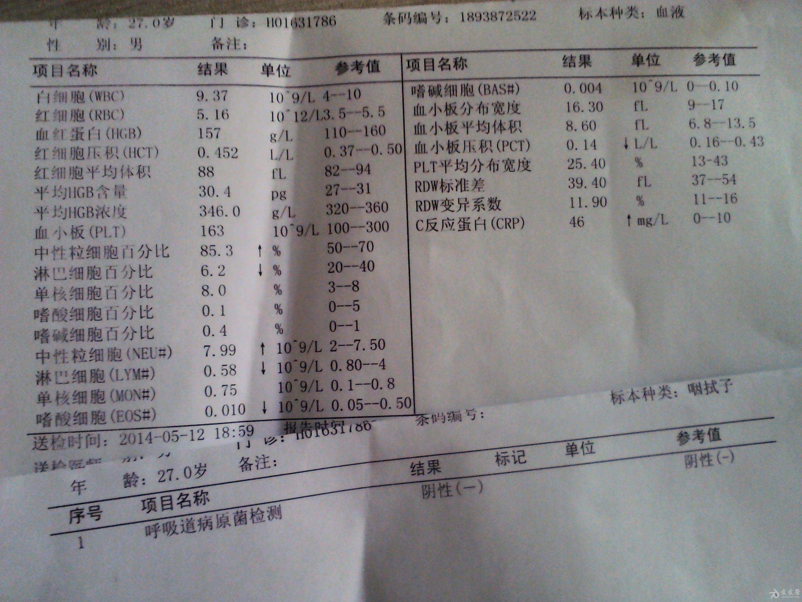 半夜怕冷发烧骨节酸痛,9日晨到诊所测体温39,6,配药并肌肉注射,下午既