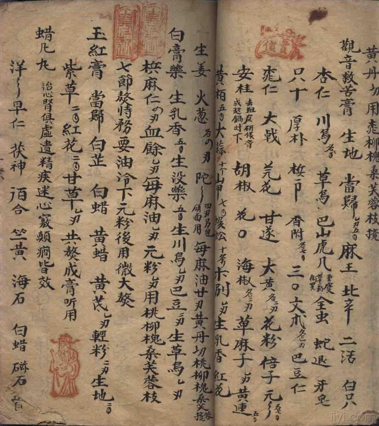 古代医药处方剂量写法(附大量民间手抄本写法)