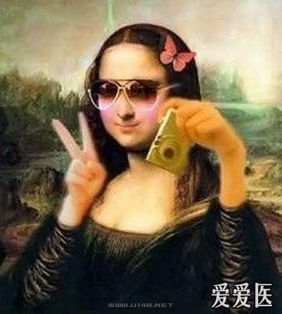 信息时代对《蒙娜丽莎的微笑》的恶搞图片,达芬奇大师