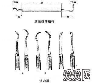 龈上洁治*工作器械图*