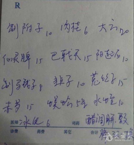 脾肾阳虚经典方子图片