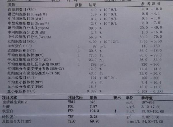 是不是缺鐵性貧血?