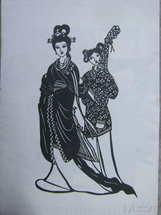 二月风剪纸:黑色昭君4.jpg