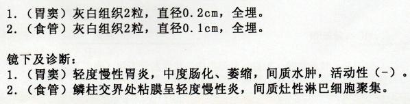 胃镜病理报告文字